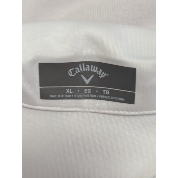 Callaway Polo Shirt Mens XL White Fabric Opti-Dri Performance Golf NWT - Picture 5 of 9